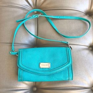 Turquoise Snakeskin Crossbody
